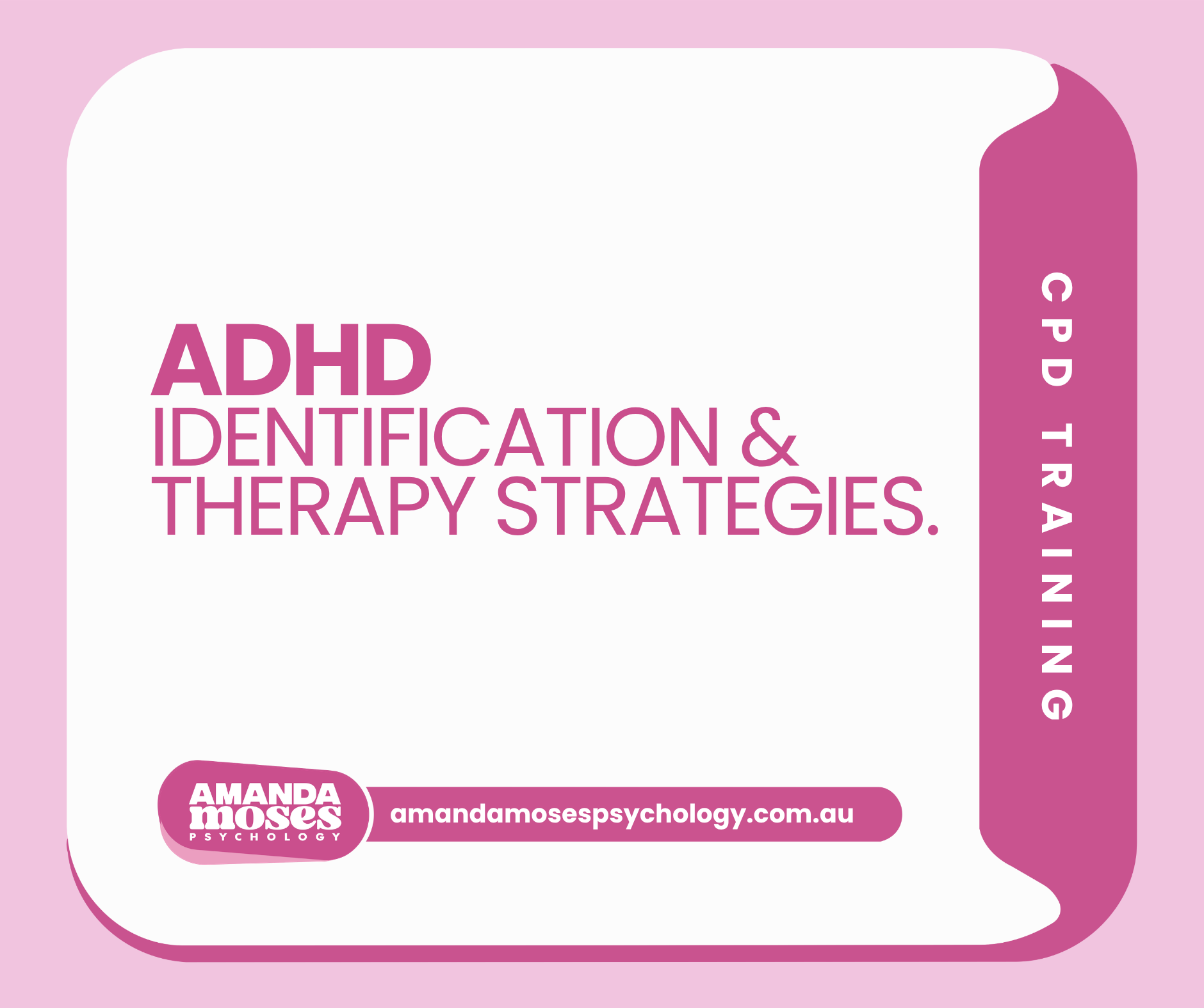 ADHD identification and therapy strategies training cover