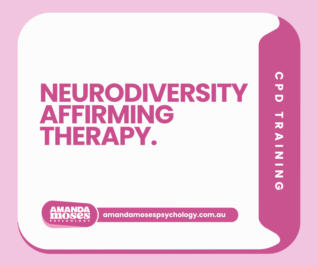 Neurodiversity affirming therapy training cover