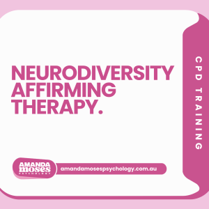 Neurodiversity affirming therapy training cover