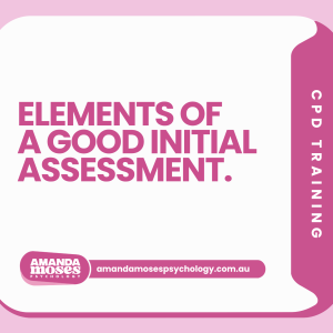 Elements of a good initial assessment training cover